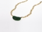 14K gold jade and pearls necklace,adjustable length